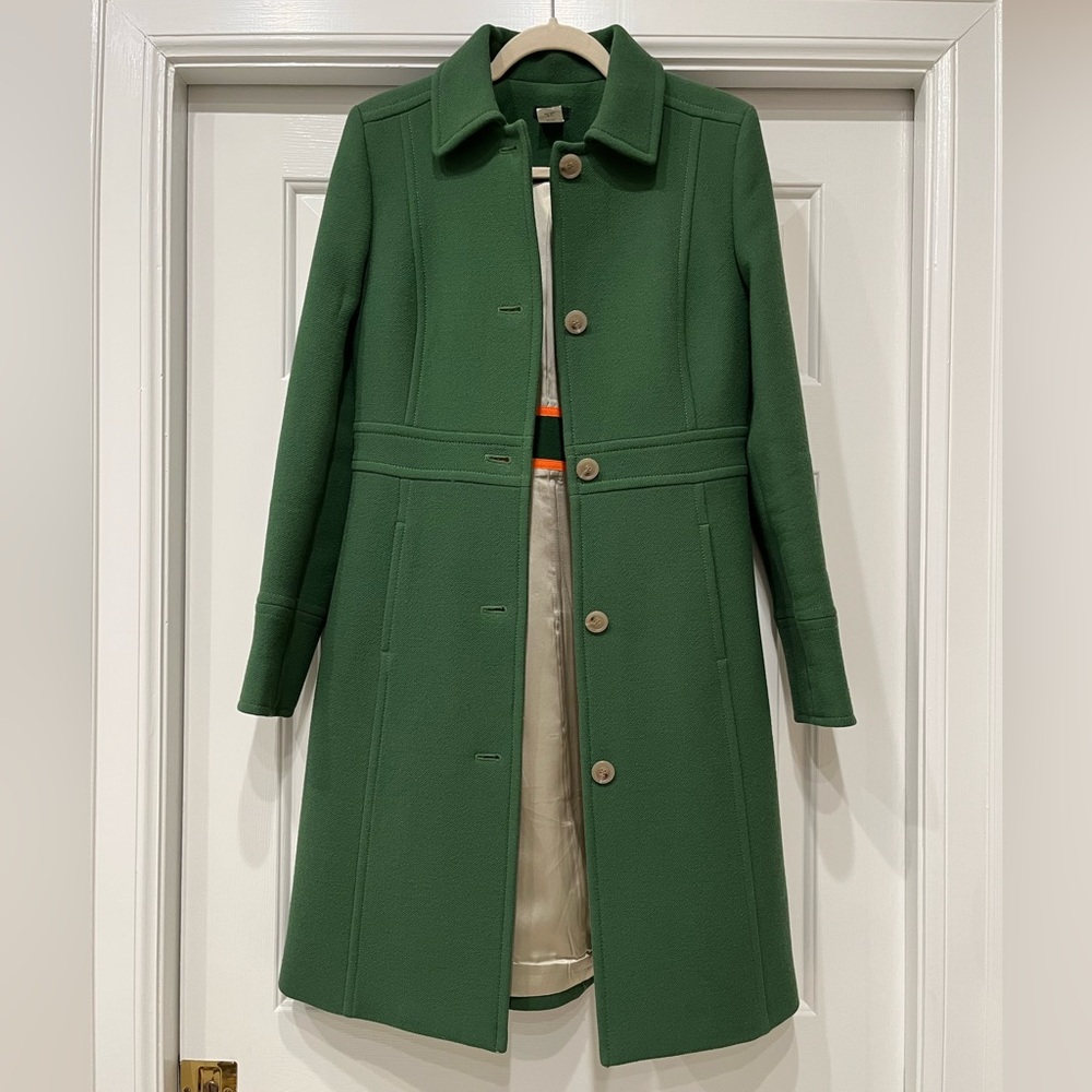 J. Crew Forest Green Wool Coat